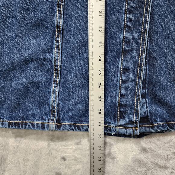 Old Navy Skirt Womens 22 Blue High Rise Pencil Button Front Midi Stretch Casual - Picture 6 of 7